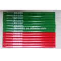 Crayon de charpentier en bois de baril de couleur verte et rouge